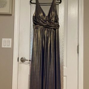 Elegant Iridescent Purple Gold Full Length Gown Size 10 (Fits more like 8)